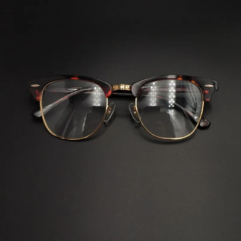 Yujo Unisex Full Rim Square Acetate Horn Eyeglasses 5154