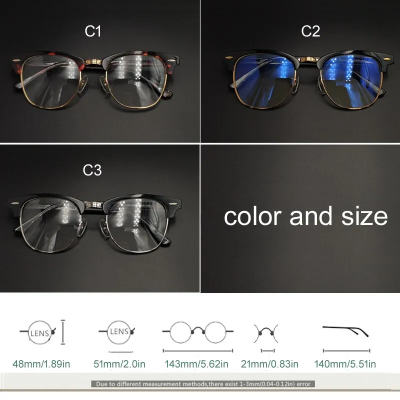 Yujo Unisex Full Rim Square Acetate Horn Eyeglasses 5154