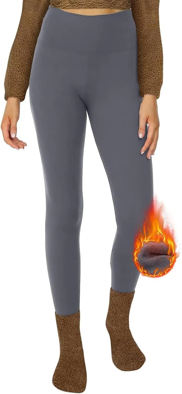 ZEFOTIM Lined Leggings for Women Warm Holiday Plus Size Tight Cute Tights Trendy High Waist Workout Pants