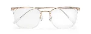 ZENITH TITANIUM TRANSPARENT GOLD WAYFARER UNISEX CHASHMA
