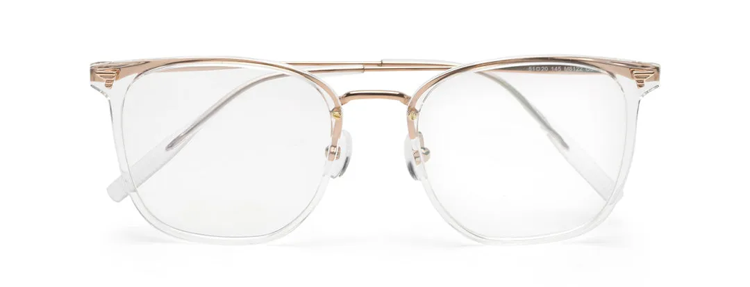 ZENITH TITANIUM TRANSPARENT GOLD WAYFARER UNISEX CHASHMA