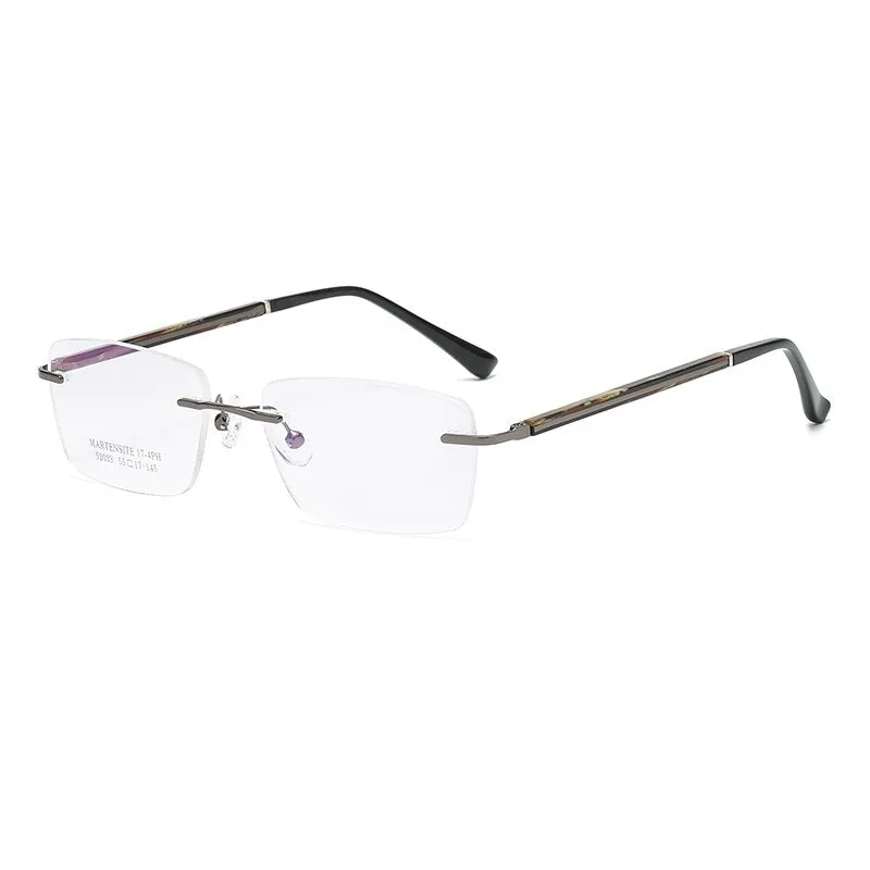 Zirosat 52033 Men's Eyeglasses Alloy Titanium Rimless