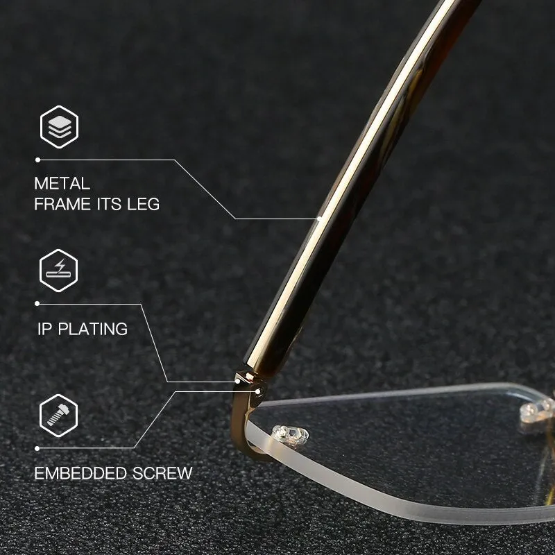 Zirosat 52033 Men's Eyeglasses Alloy Titanium Rimless