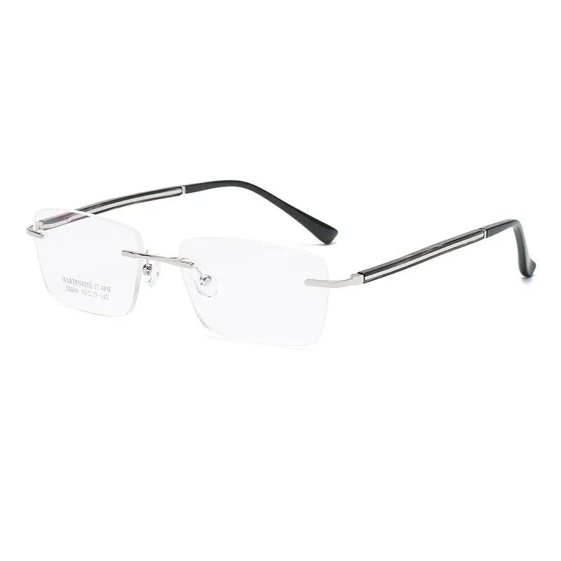 Zirosat 52033 Men's Eyeglasses Alloy Titanium Rimless
