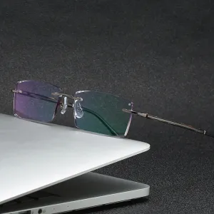 Zirosat 52033 Men's Eyeglasses Alloy Titanium Rimless