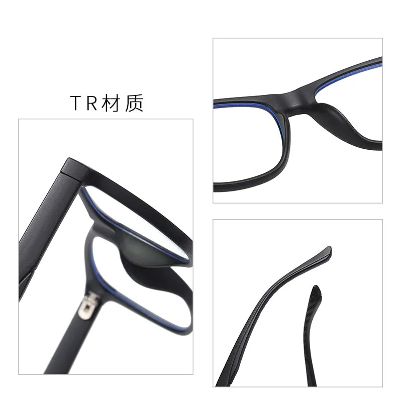 Zirosat Children's Unisex Full Rim Square Tr 90 Eyeglasses 5102
