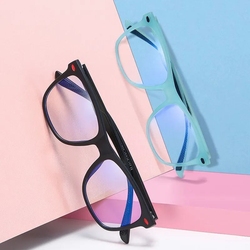 Zirosat Children's Unisex Full Rim Square Tr 90 Eyeglasses 5102