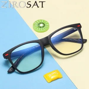 Zirosat Children's Unisex Full Rim Square Tr 90 Eyeglasses 5102