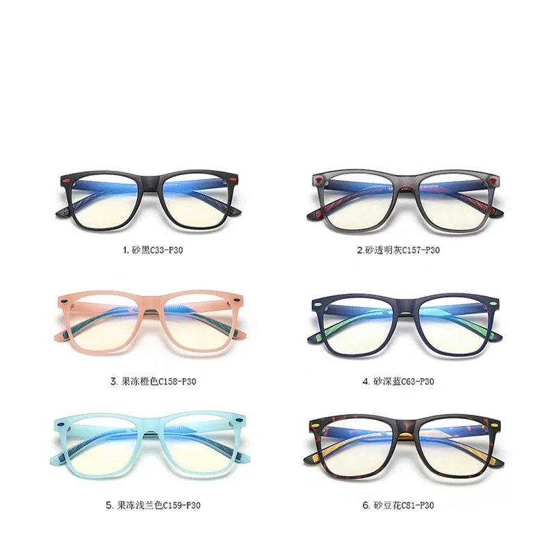 Zirosat Children's Unisex Full Rim Square Tr 90 Eyeglasses 5102