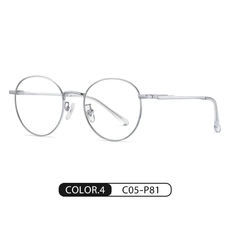 Zirosat Men's Full Rim Round Tr 90 Titanium Eyeglasses St6211