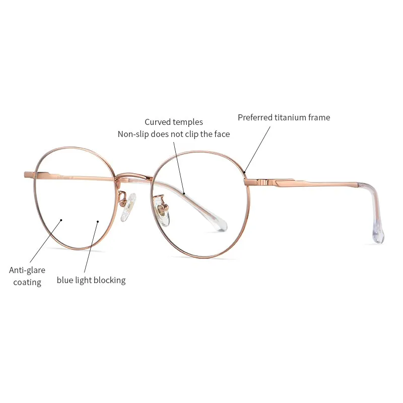 Zirosat Men's Full Rim Round Tr 90 Titanium Eyeglasses St6211