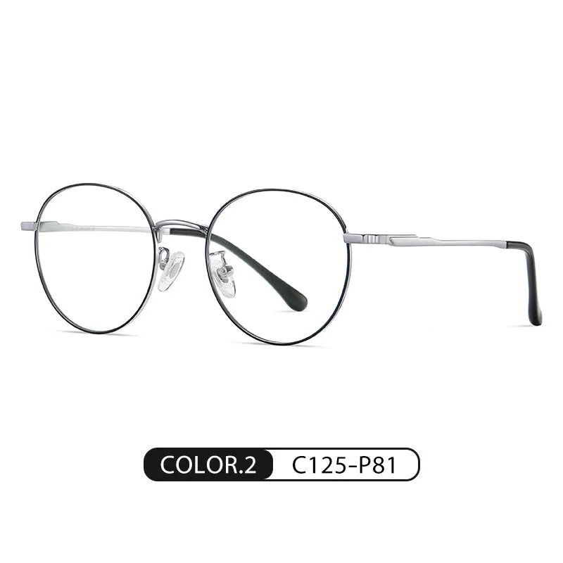 Zirosat Men's Full Rim Round Tr 90 Titanium Eyeglasses St6211