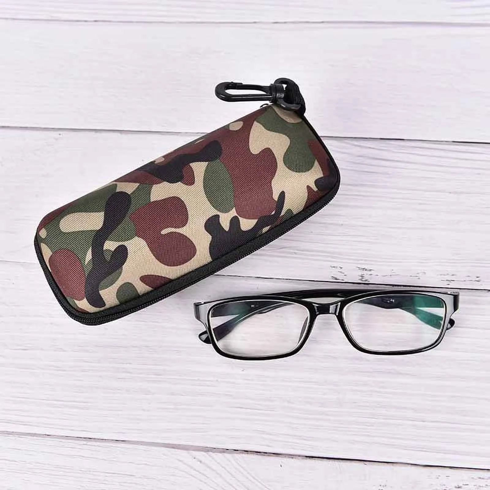 ZUARFY Glasses Box Sunglasses Case Camouflage Storage Protector Zipper Unisex Container