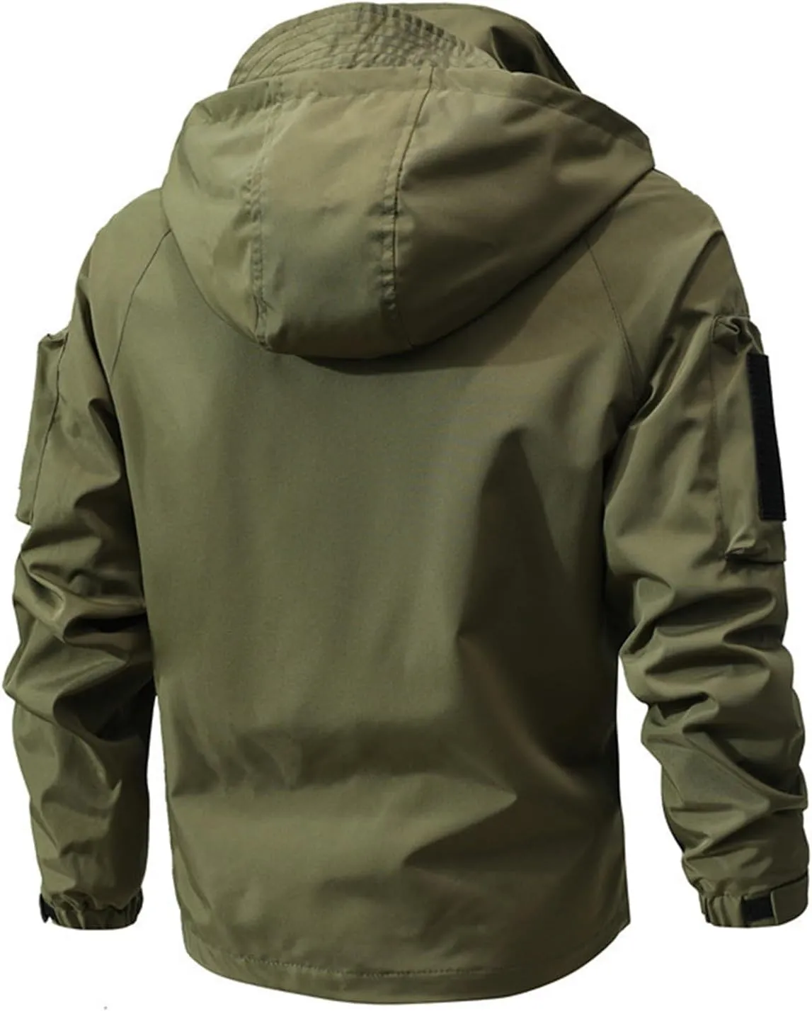 ZYXTIM Men's Tactical Jacket Waterproof Ligtweight Warm Shell Rain Coat Breathable Workout Athletic Outdoor Jackets with Hood