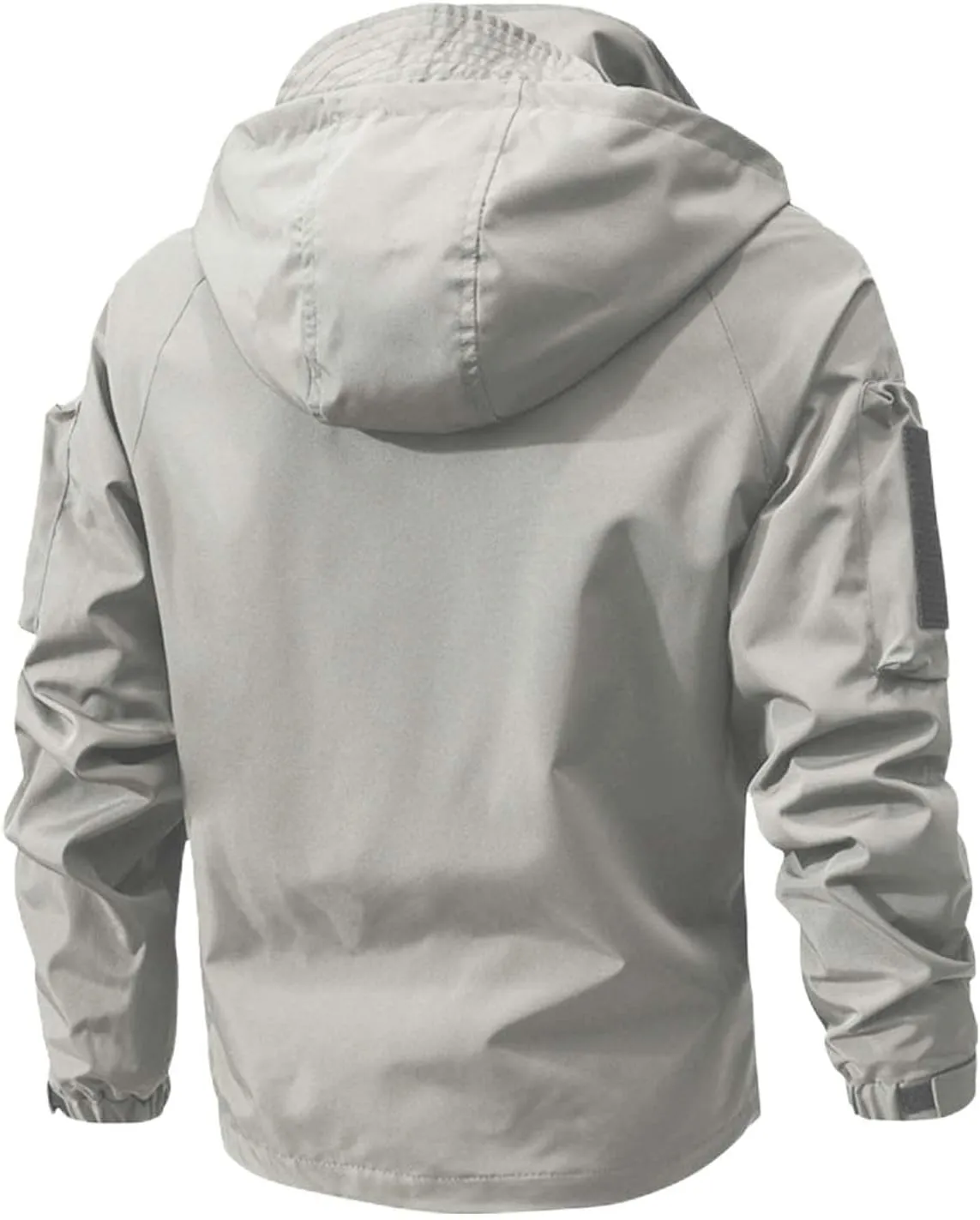 ZYXTIM Men's Tactical Jacket Waterproof Ligtweight Warm Shell Rain Coat Breathable Workout Athletic Outdoor Jackets with Hood