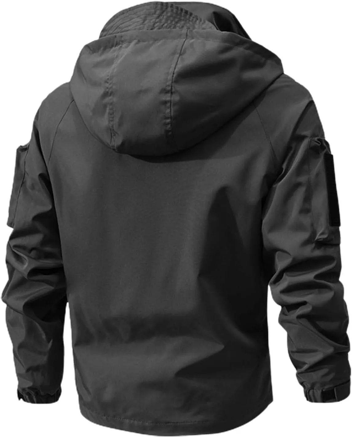 ZYXTIM Men's Tactical Jacket Waterproof Ligtweight Warm Shell Rain Coat Breathable Workout Athletic Outdoor Jackets with Hood