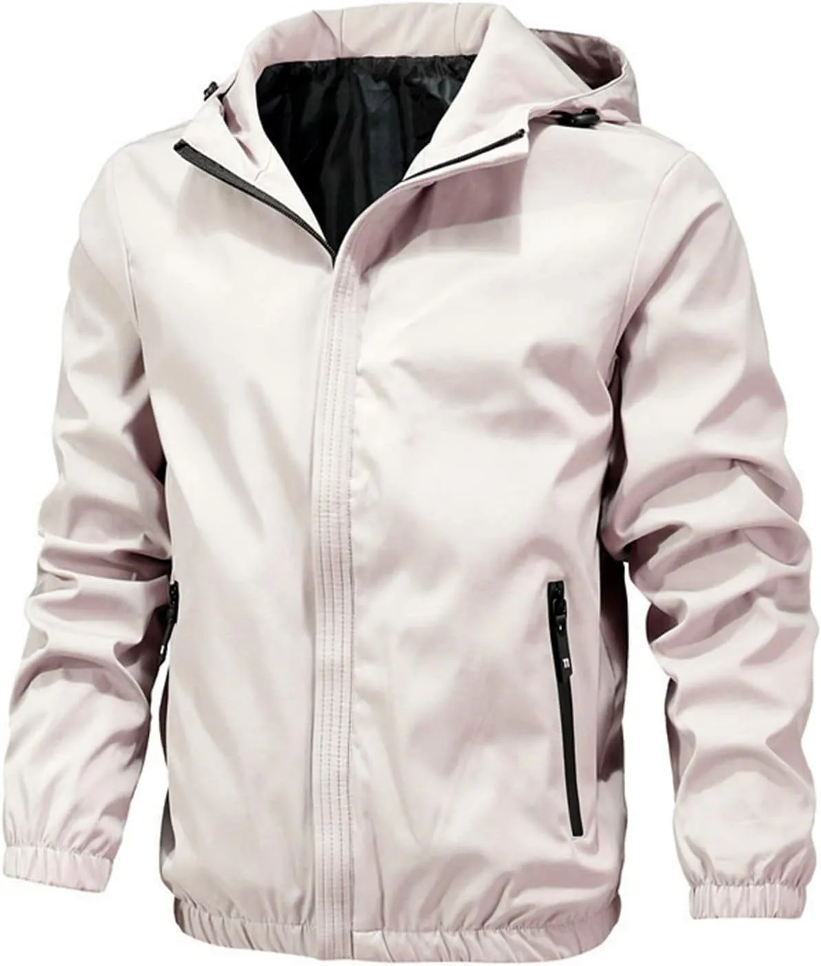 ZYXTIM Men's Tactical Jacket Waterproof Ligtweight Warm Shell Rain Coat Breathable Workout Athletic Outdoor Jackets with Hood